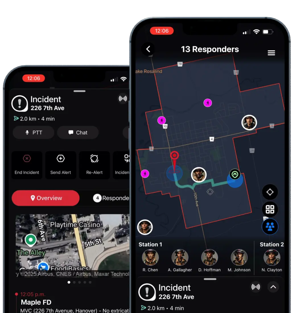 Incident management — additional app view