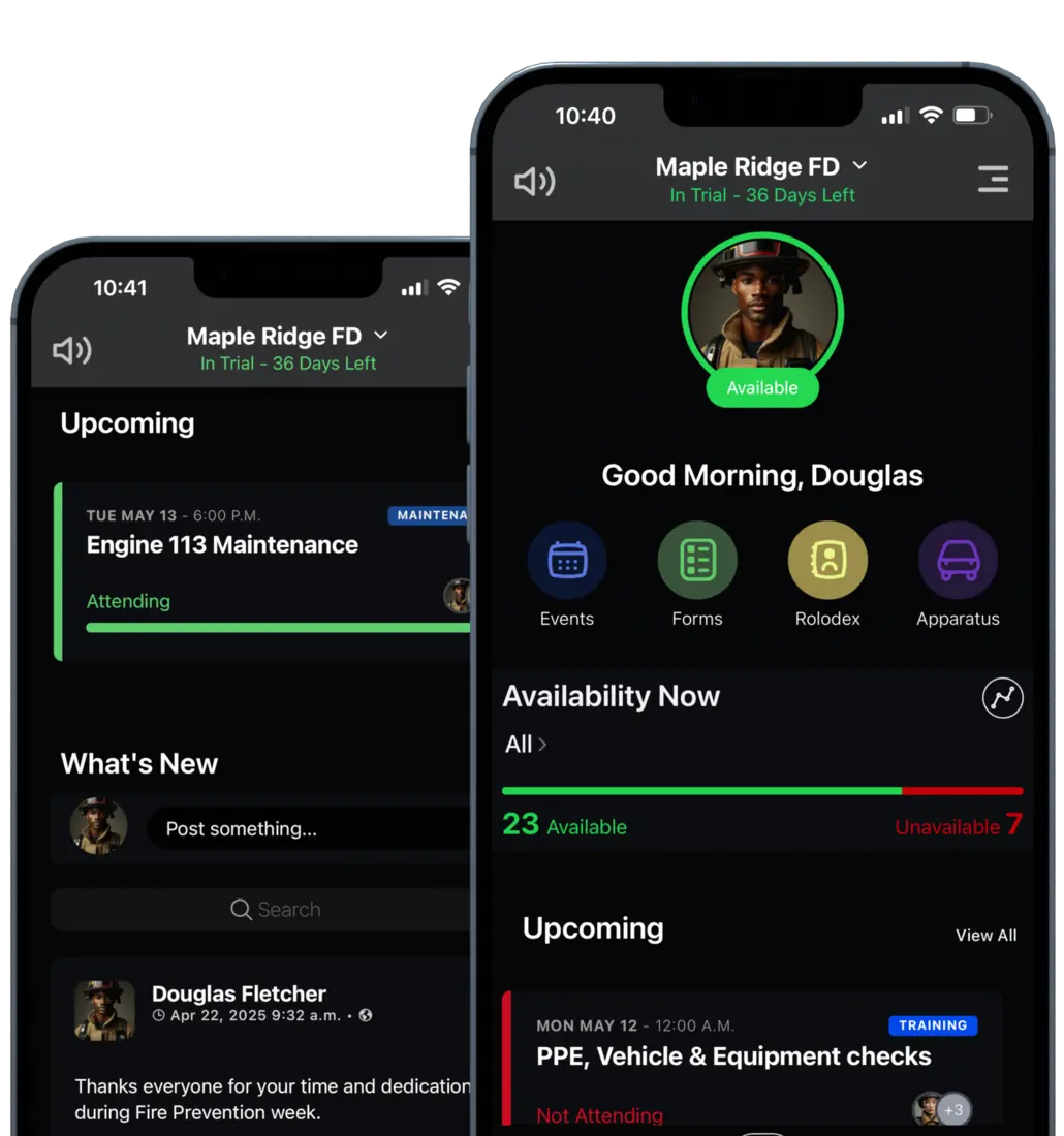 Secure internal messaging — additional app view