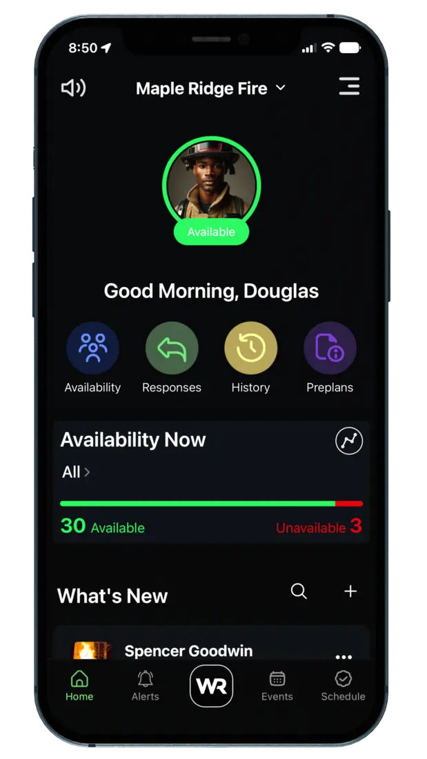 Réécoute radio — vue supplémentaire de l'application
