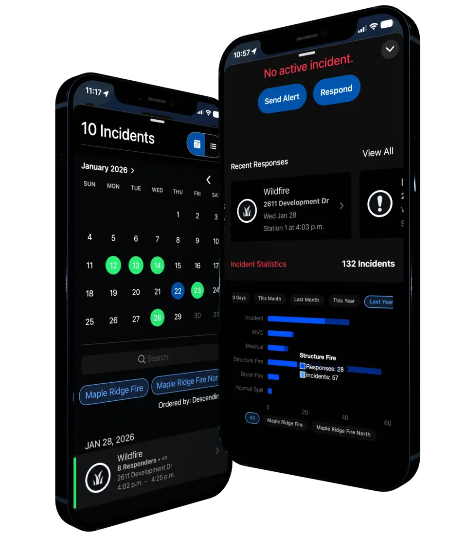 Réécoute radio — capture d'écran de l'application Who's Responding