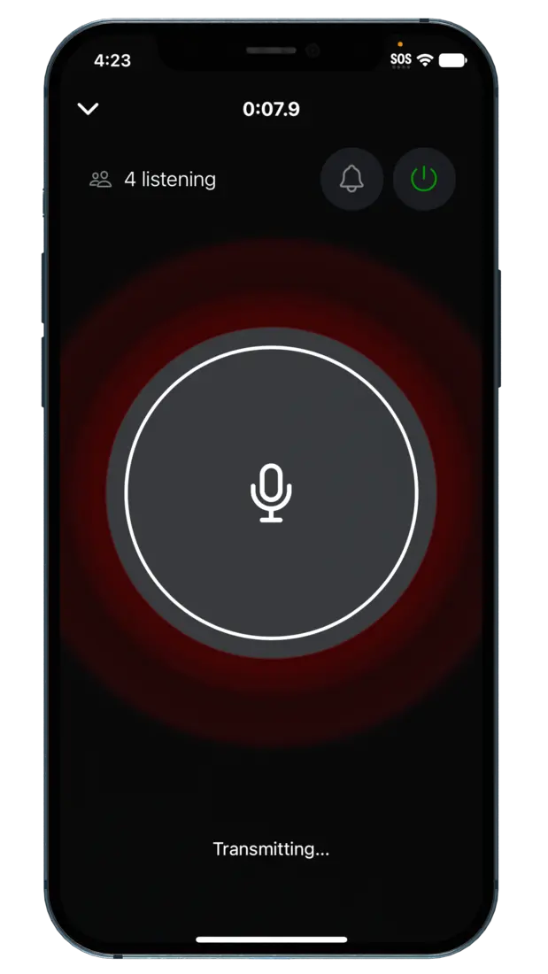 Push to talk — Who's Responding app screenshot